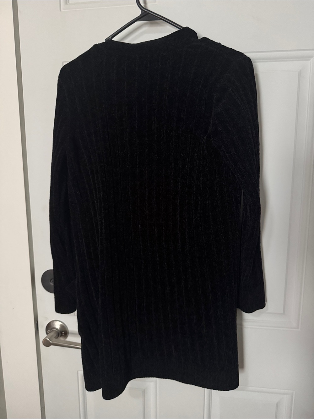 Matty M Black Ribbed Open-Front Cardigan - Picture 3 of 4